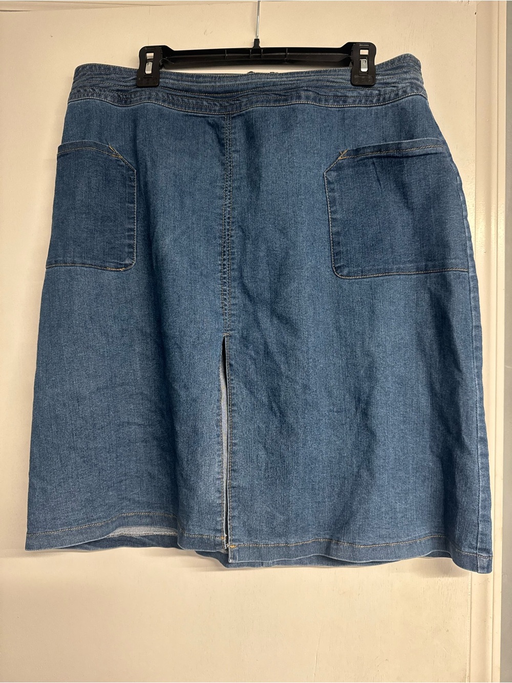 Universal Thread Medium Blue Denim A-Line Skirt with Front Slit